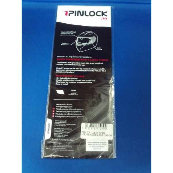 PINLOCK Pinlock Insert Clear Spada SP1/Orion/Raiden/SP17 DKS 166-30